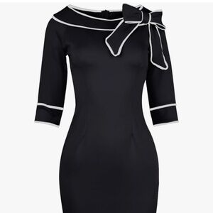 NEW Off shoulder vintage-style dress with bow (cocktail)